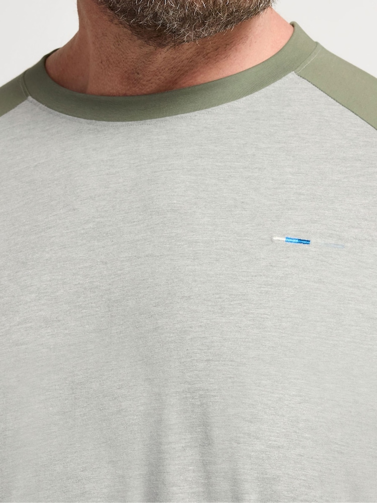 BadRhino Big & Tall Green Long Raglan T-Shirt - Image 4 of 4