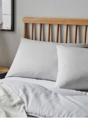 Night Lark Dove Grey Linen Pillowcase - Image 1 of 2