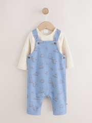 Blue Linear Character Baby Set Jersey Dungarees and Bodysuit Set (0mths-2yrs) - Image 1 of 11