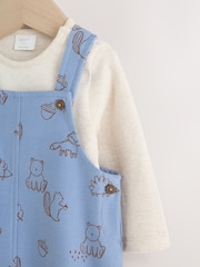 Blue Linear Character Baby Set Jersey Dungarees and Bodysuit Set (0mths-2yrs) - Image 4 of 11