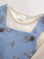 Blue Linear Character Baby Set Jersey Dungarees and Bodysuit Set (0mths-2yrs) - Image 5 of 11