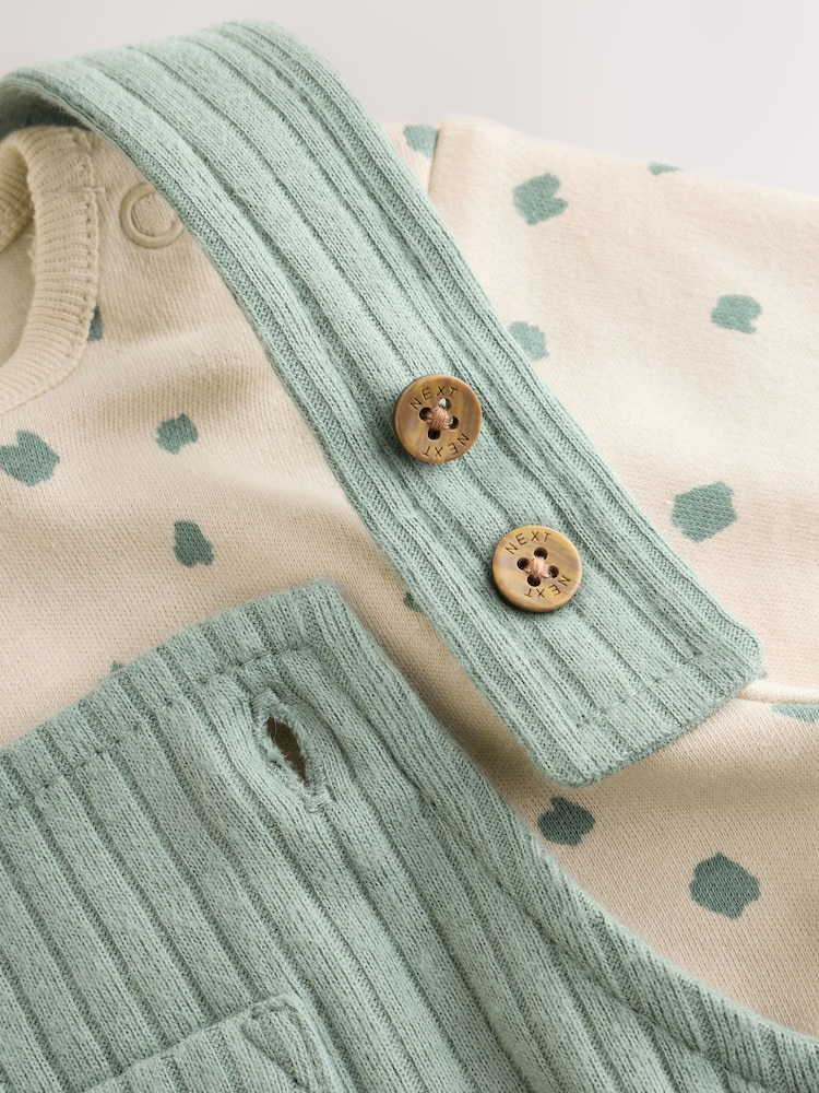 Green Baby Set Jersey Dungarees and Bodysuit Set (0mths-2yrs) - Image 11 of 11 Green Baby Set Jersey Dungarees and Bodysuit Set (0mths-2yrs) - Image 11 of 11