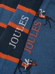 Joules Men's Kingsbury Blue Jockey Socks 2 Pack (size 7-12) - Image 3 of 3