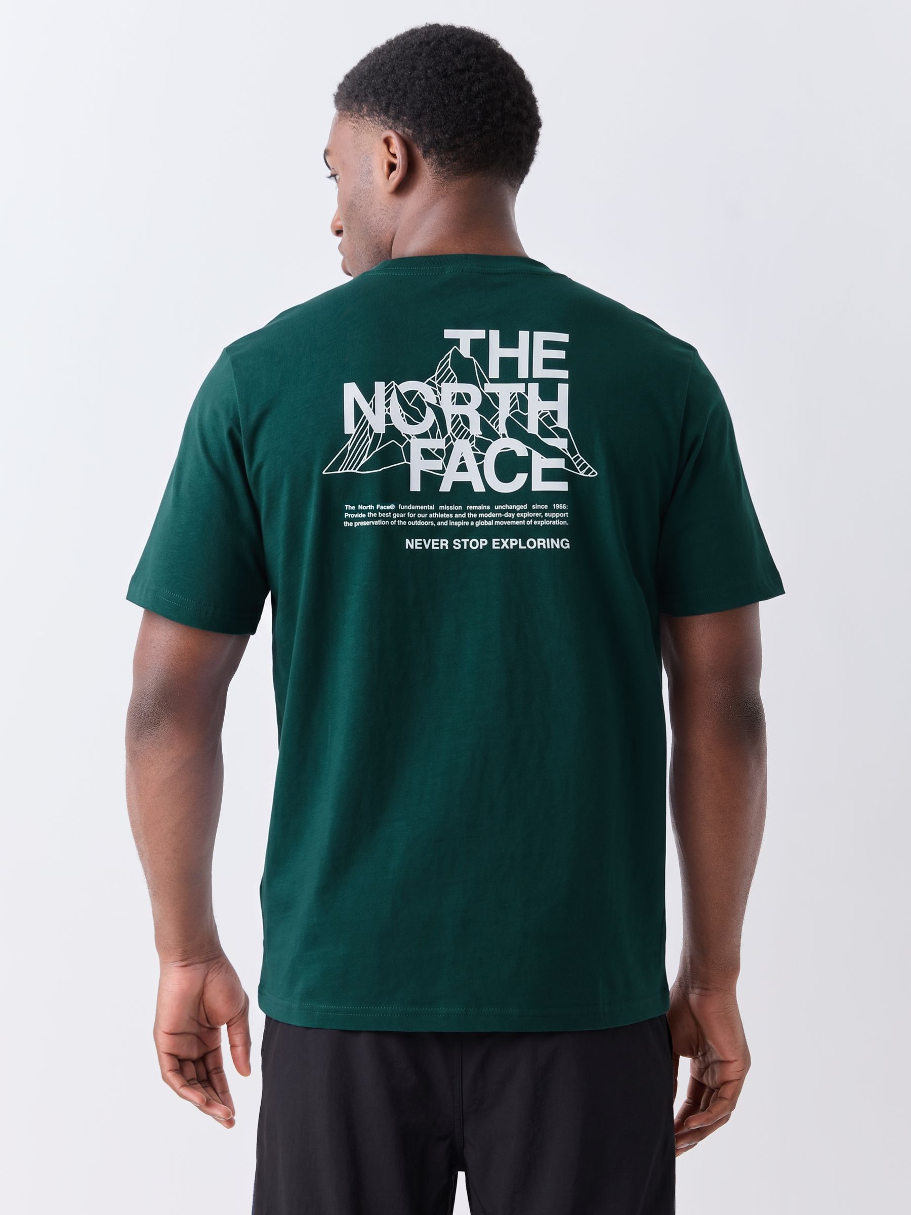 Buy The North Face Green Mountain Sketch Back Print T-Shirt from