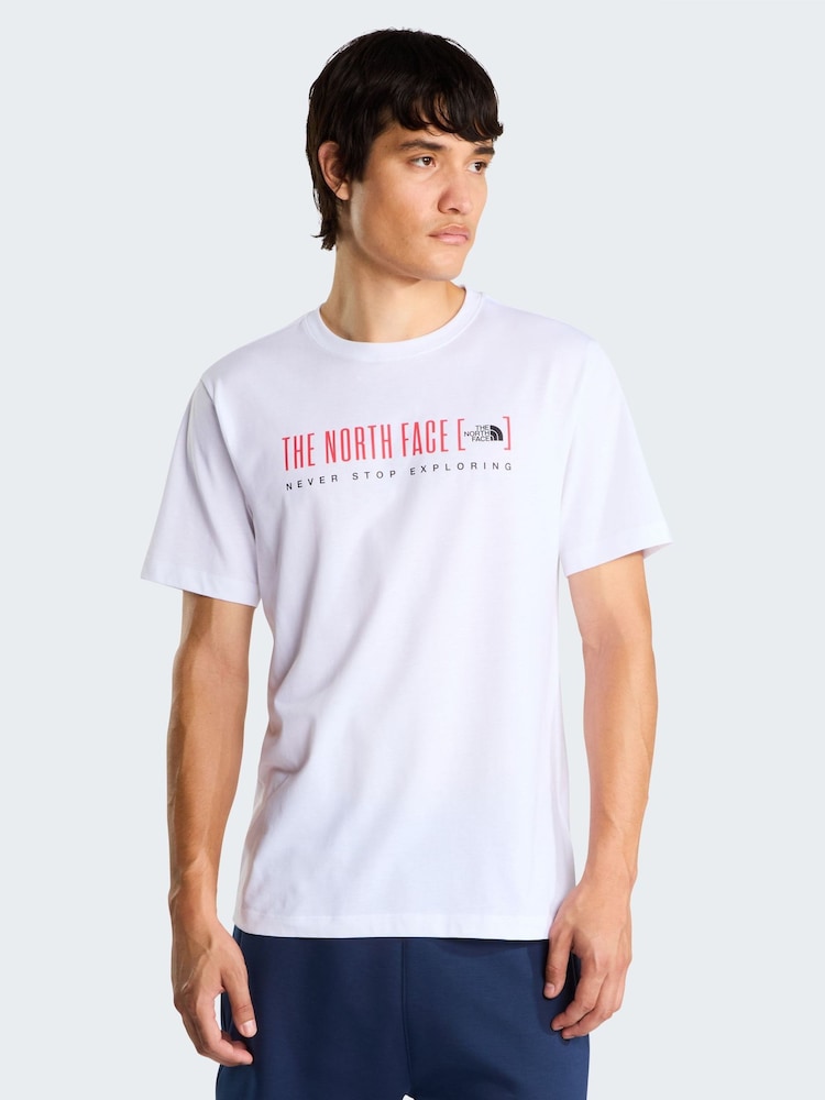 Ağ - The North Face Loqosu olan Futbolka - 5şəkildən 1 şəkil