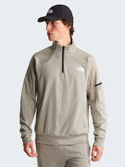 The North Face Grey Mountwain Athletics 1/4 Zip Fleece Sweat Top - Image 1 of 5