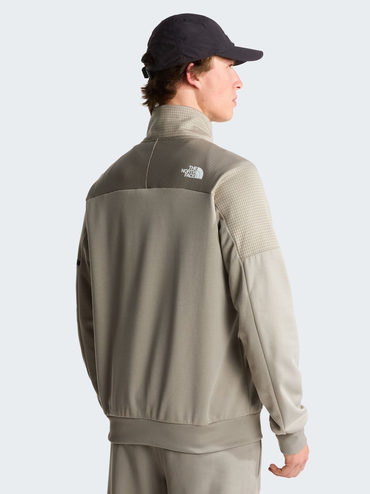 The North Face Grey Mountwain Athletics 1/4 Zip Fleece Sweat Top - Image 2 of 5 The North Face Grey Mountwain Athletics 1/4 Zip Fleece Sweat Top - Image 2 of 5