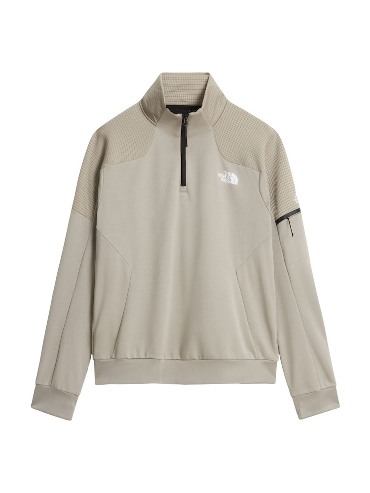 The North Face Grey Mountwain Athletics 1/4 Zip Fleece Sweat Top - Image 5 of 5 The North Face Grey Mountwain Athletics 1/4 Zip Fleece Sweat Top - Image 5 of 5
