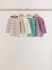 Rayas azules/verdes - Pack de 4 camisetas de manga larga para bebé (0 meses - 2 años) - Imagen 2 de 13