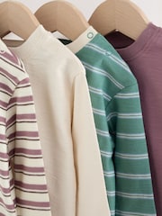 Rayas azules/verdes - Pack de 4 camisetas de manga larga para bebé (0 meses - 2 años) - Imagen 8 de 13