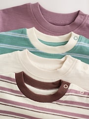 Rayas azules/verdes - Pack de 4 camisetas de manga larga para bebé (0 meses - 2 años) - Imagen 9 de 13