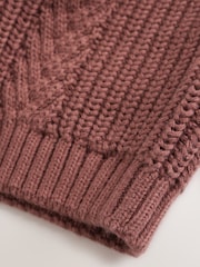 Chocolate Brown Baby Cable Knit Jumper and Leggings Set (0mths-2yrs) - Image 11 of 15