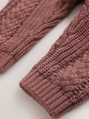 Chocolate Brown Baby Cable Knit Jumper and Leggings Set (0mths-2yrs) - Image 15 of 15