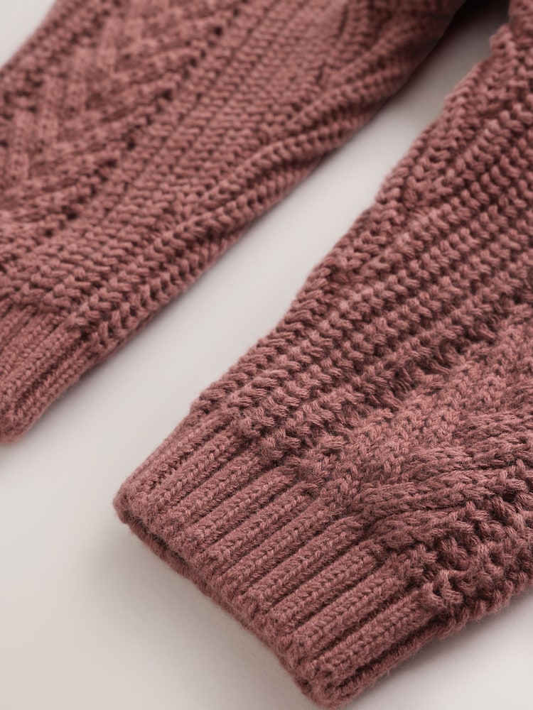 Chocolate Brown Baby Cable Knit Jumper and Leggings Set (0mths-2yrs) - Image 15 of 15 Chocolate Brown Baby Cable Knit Jumper and Leggings Set (0mths-2yrs) - Image 15 of 15