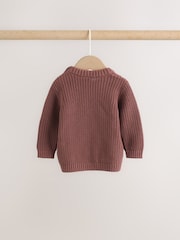 Chocolate Brown Baby Cable Knit Jumper and Leggings Set (0mths-2yrs) - Image 5 of 15