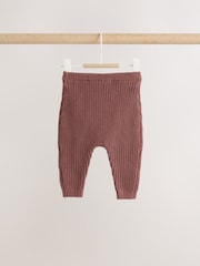 Chocolate Brown Baby Cable Knit Jumper and Leggings Set (0mths-2yrs) - Image 6 of 15