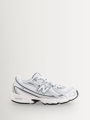 New Balance White/Silver 740 Bungee Lace Trainers - Image 1 of 1
