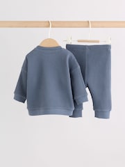 Blue Textured Top and Legging Baby Set (0mths-2yrs) - Image 4 of 15