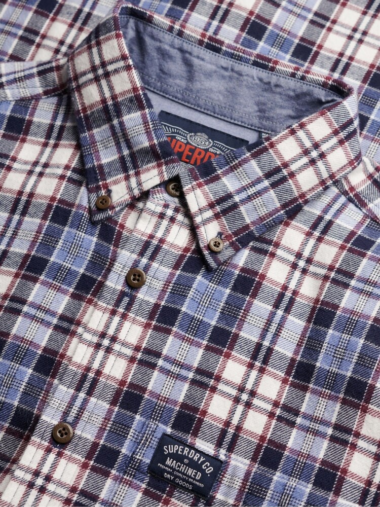 Azul - Camisa de leñador de algodón con manga larga de Superdry - Imagen 7 de 7 Azul - Camisa de leñador de algodón con manga larga de Superdry - Imagen 7 de 7