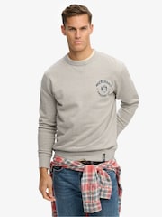 Superdry Grey The Merchant Store Graphic Sweat top - Image 4 of 5