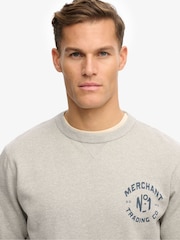 Superdry Grey The Merchant Store Graphic Sweat top - Image 5 of 5