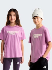 The North Face Purple Chalbi Relaxed Front Graphic T-Shirt - Image 1 of 5