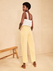 Love & Roses Buttermilk Yellow Barrel Leg Jeans - Image 4 of 4