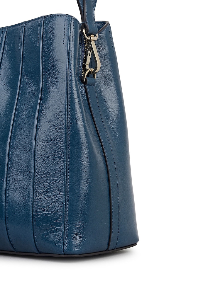 Radley Blue Dukes Place Stripe Medium Cross-Body Bag - Image 5 of 5 Radley Blue Dukes Place Stripe Medium Cross-Body Bag - Image 5 of 5