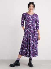 Seasalt Cornwall Purple/Blue Tall Veronica Dress - Image 3 of 7