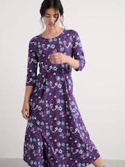 Seasalt Cornwall Purple/Blue Tall Veronica Dress - Image 4 of 7