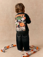 رمادي رمادي داكن - Back Printed Crew Sweat Top (3mths-7yrs) - صورة 2 من 7