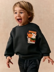 رمادي رمادي داكن - Back Printed Crew Sweat Top (3mths-7yrs) - صورة 3 من 7