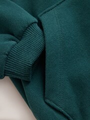 Dark Green Soft Touch Zip Through Hoodie (3mths-7yrs) - Image 4 of 4