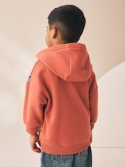 Tan Brown Printed Zip Thru Hoodie (3mths-7yrs) - Image 2 of 8