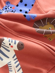 Tan Brown Printed Zip Thru Hoodie (3mths-7yrs) - Image 7 of 8