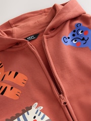 Tan Brown Printed Zip Thru Hoodie (3mths-7yrs) - Image 8 of 8