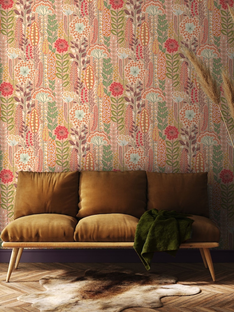 Ohpopsi Spice Twist Seedheads Pistachio Mix 10M Wallpaper - Image 1 of 2
