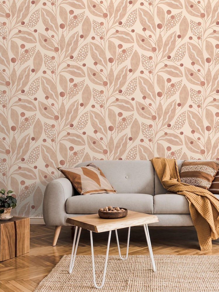 Ohpopsi Rich Nude Berry Dot Dark Seafoam 10M Wallpaper - Image 1 of 2 Ohpopsi Rich Nude Berry Dot Dark Seafoam 10M Wallpaper - Image 1 of 2