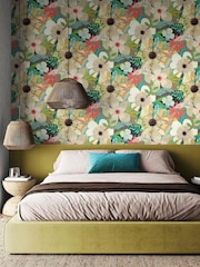 Ohpopsi Emerald Twist Floral Riot Forest 10M Wallpaper - Image 1 of 2