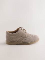 Neutral Wide Fit (G) Lace Up Brogue Shoes - Image 2 of 5