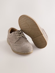 Neutral Wide Fit (G) Lace Up Brogue Shoes - Image 3 of 5