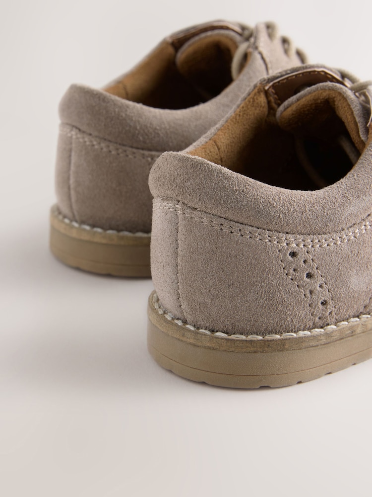 Neutral Wide Fit (G) Lace Up Brogue Shoes - Image 5 of 5