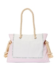 Victoria's Secret Pink Iconic Stripe Rope Handle Tote Bag - Image 3 of 4