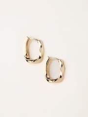 FatFace Gold Tone Twist Hoop Earrings - Image 1 of 3