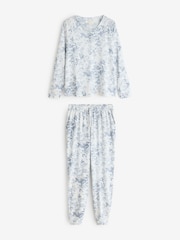 Laura Ashley Toile Delight Jersey Twosie 睡衣 - 11的图像7｝