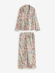 Laura Ashley Multi Ellenbrook Satin Stripe Button Through Pyjamas - Image 1 of 7