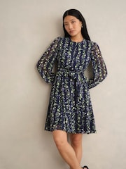 Hobbs Blue Emilia Dress - Image 1 of 4