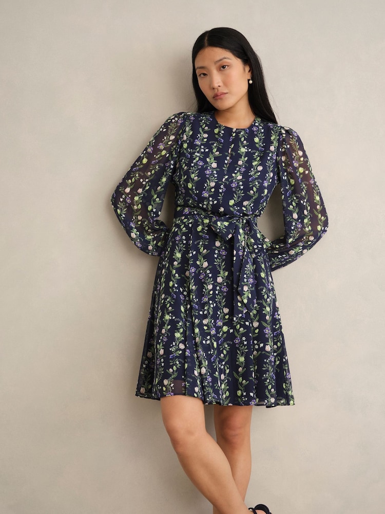 Hobbs Blue Emilia Dress - Image 1 of 4