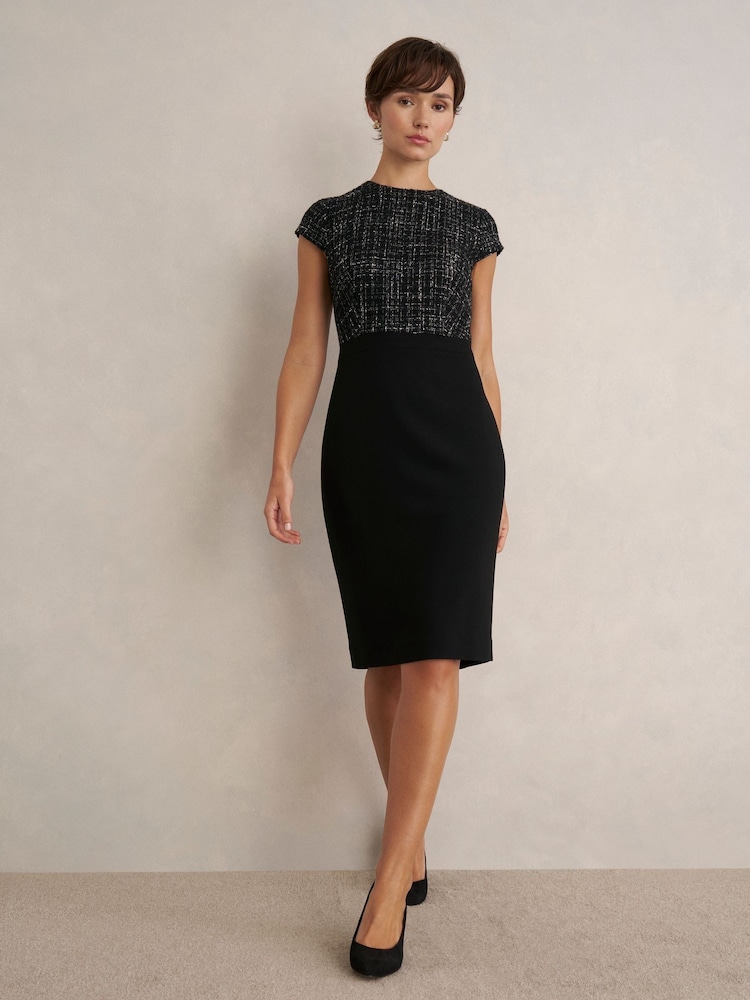 Hobbs Black Petite ESME Dress - Image 1 of 4 Hobbs Black Petite ESME Dress - Image 1 of 4