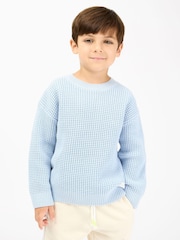 GEN Blue Slouchy Crew Neck Jumper - Image 1 of 7
